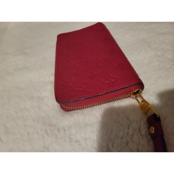 Authentic Louis Vuitton Monogram Implant Zippy Wallet Red - Picture 8 of 14